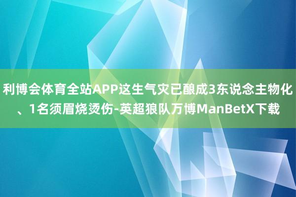 利博会体育全站APP这生气灾已酿成3东说念主物化、1名须眉烧烫伤-英超狼队万博ManBetX下载